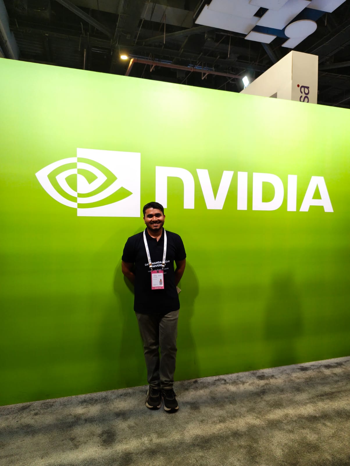 NVIDIA stall setup and edge AI showcase at the summit